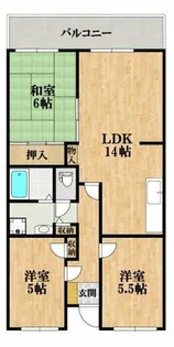 ビューテラスミウラ【1階】の間取り
