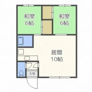 第6田辺マンション【2階】の間取り