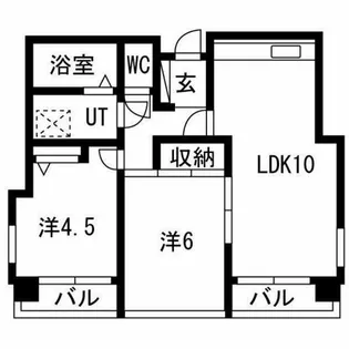 グランディ城見Ⅰ【3B号室】の間取り