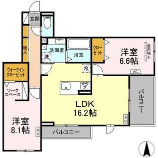 アーブル 西岩田【2階】の間取り