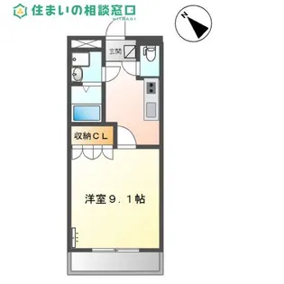 愛知県岡崎市宮地町字寺北【アパート】の間取り