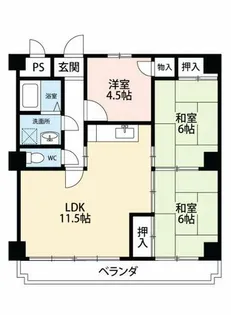 ラフォーレカトウ【2階】の間取り