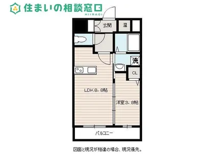 愛知県岡崎市南明大寺町【マンション】の間取り