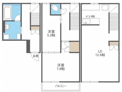 北海道札幌市中央区宮の森一条5丁目【テラスハウス】の間取り