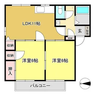 ルミエール神明【201号室】の間取り