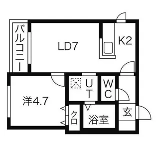 ルジュール中島公園【4階】の間取り