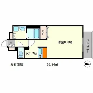 プレサンス京都三条大橋雅殿【4階】の間取り