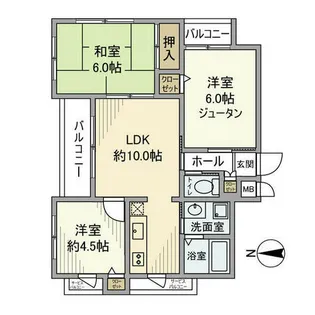 シンフォニー宝ヶ池【3階】の間取り
