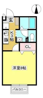 セジュール学園通【1階】の間取り