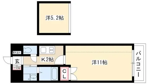 ヴァンクール鶴舞【1101号室】の間取り