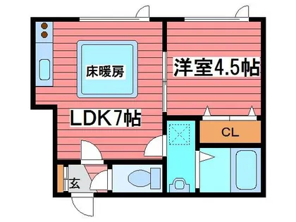 アークコート月寒中央2【2階】の間取り