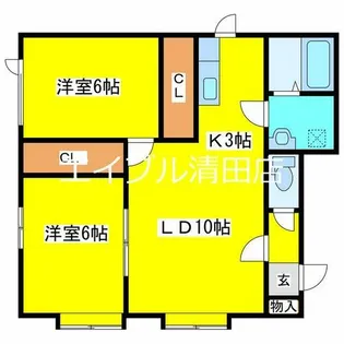 ノルドルーチェ【101号室】の間取り