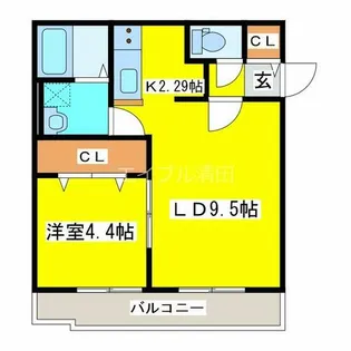 Polaris(ポラリス)【4階】の間取り