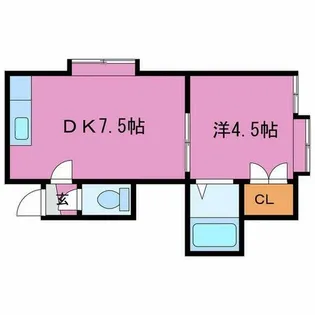 ドエルてん新道東37【2階】の間取り