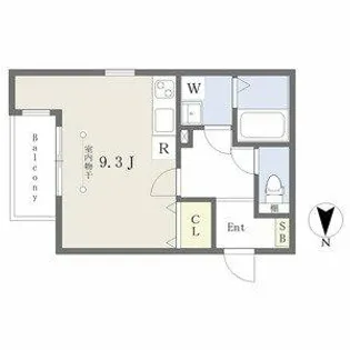 ルシエル東海通ノース【2階】の間取り