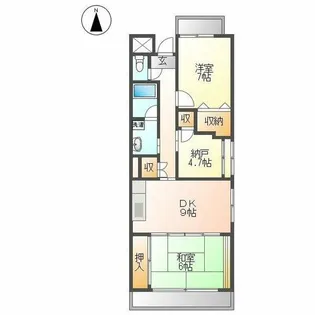 アビタシオン十番【7階】の間取り