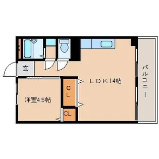 クリアスカイ立花【7階】の間取り