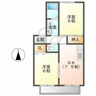 パラシオ愛芳【2階】の間取り