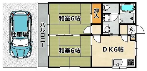 ハイツローレル【101号室】の間取り