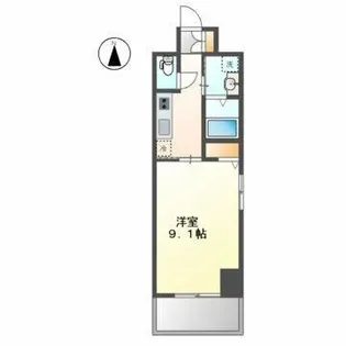 パラシオン車道西館【2階】の間取り