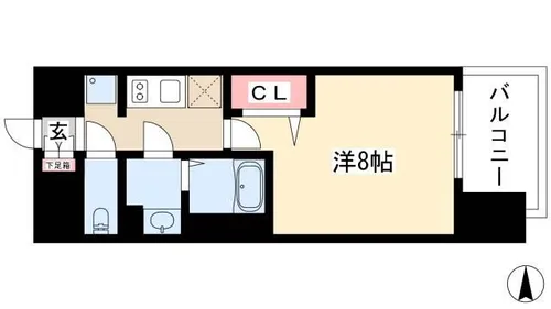 プレサンス上前津フィット【1301号室】の間取り