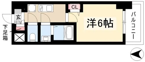 メイクスアート上前津Ⅵ【11階】の間取り