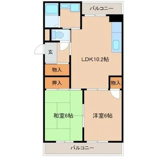 兵庫県尼崎市西難波町1丁目【マンション】の間取り