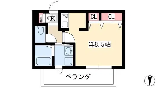 プレサンス金山グリーンパークス【705号室】の間取り