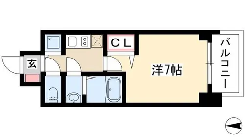 プレサンス丸の内レジデンスⅢ【0603号室】の間取り