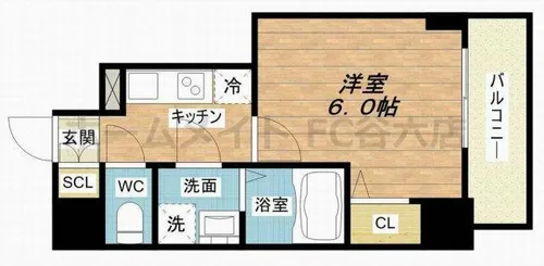 エスリード大阪城テラス【5階】の間取り