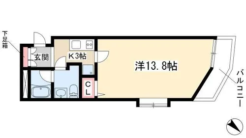 エスポアール光洋【901号室】の間取り