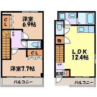 バイスバントA&B【1階】の間取り