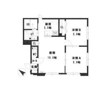 ルミエールビラ 宮ノ丘【1階】の間取り