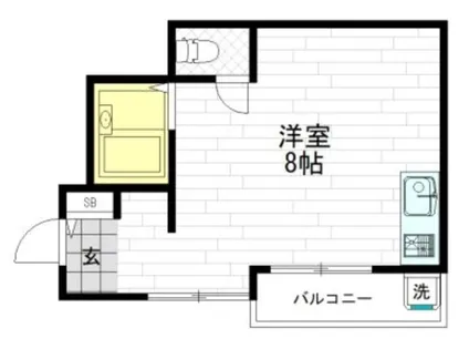 1Rの間取り画像