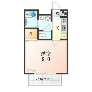 アムール一乗寺Ⅱ【2階】の間取り