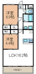 アネックス緑町【202号室】の間取り