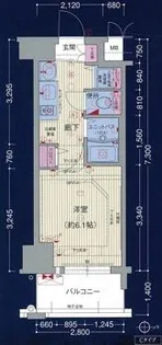 プレサンス大阪城公園パークプレイス【4階】の間取り