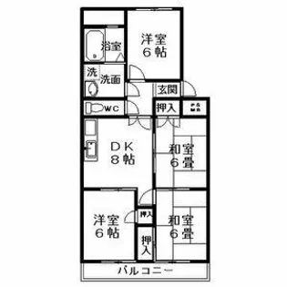 リバーサイド八番館【302号室】の間取り