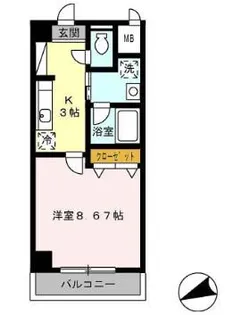 愛知県名古屋市千種区東山元町5丁目【マンション】の間取り