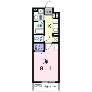 ディアコート山科【1階】の間取り