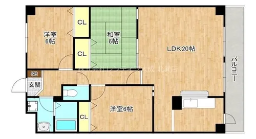 ナティーノース【5階】の間取り