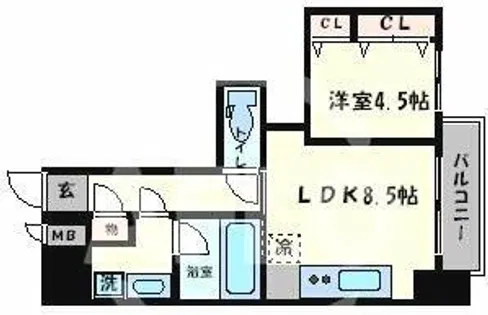 ポローニア立花通り【10階】の間取り
