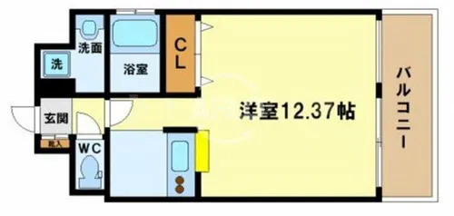 グランツ西大橋【206号室】の間取り