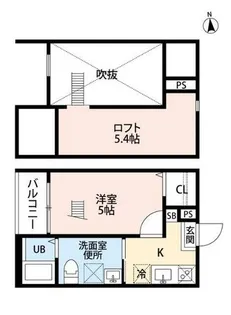 クレア露橋【1階】の間取り