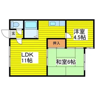 ラフォーレ元町Ⅱ【203号室】の間取り
