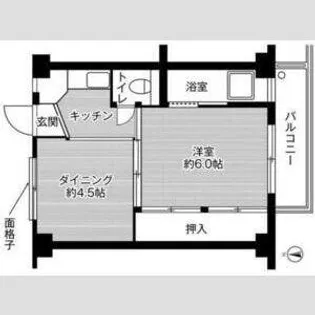 ビレッジハウス茨木【1-104号室】の間取り