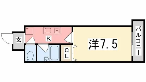 メゾンパルレ【404号室】の間取り