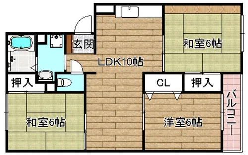 トリヴァンベール桜井【1階】の間取り