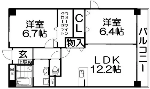 ココプラザ【2階】の間取り