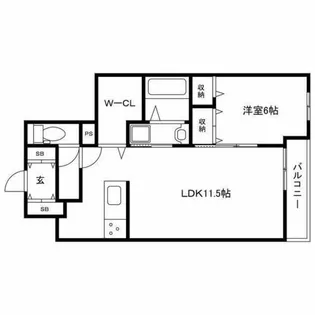 OA FLAT御立東Ⅱ【2階】の間取り